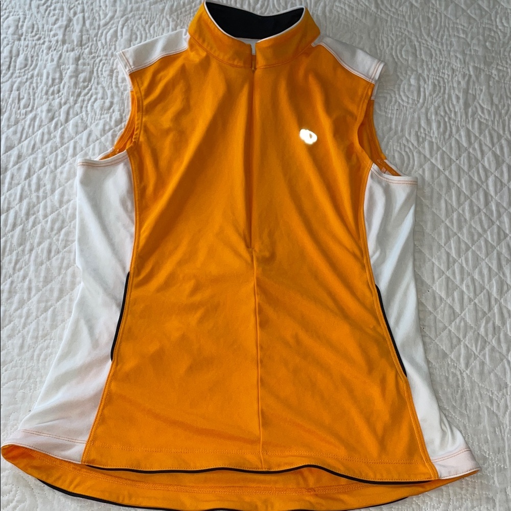 Pearl Izumi Orange and White Tank Top